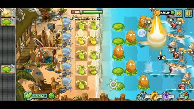 Plants vs Zombies 2 Walkthrough - Big Wave Beach Day 22-32 смотреть онлайн