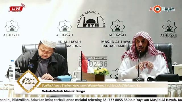 [LIVE] Syaikh Ahmad Syafron Asyamroni - Sebab-Sebab Masuk Surga смотреть онлайн