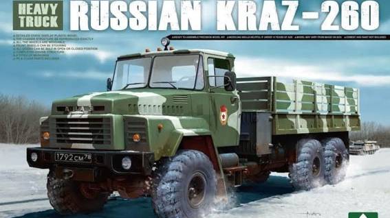 Распаковка Takom 1/35 2016 Heavy Truck Russian KRAZ-260