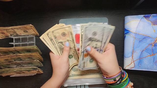 Realistic Cash Stuffing! First Paycheck Of August. $755! ❤️🩷