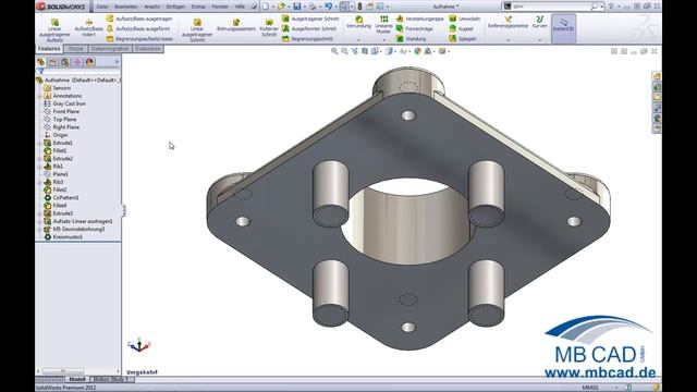 Außengewinde und Innengewinde in SolidWorks Einzelteilen und Zeichnungen смотреть онлайн