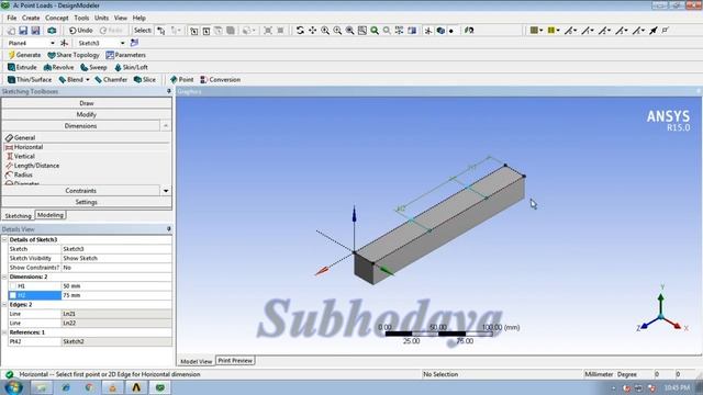 Ansys, Applying point loads on Beam| Basics of Ansys by Subhodaya смотреть онлайн