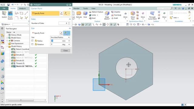 create nut & bolt in CAD смотреть онлайн