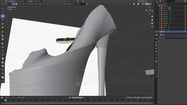 High Heels Modeling Blender Speed
