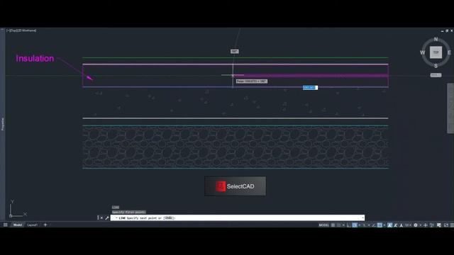 How to hatch insulation using linetype in AutoCAD смотреть онлайн