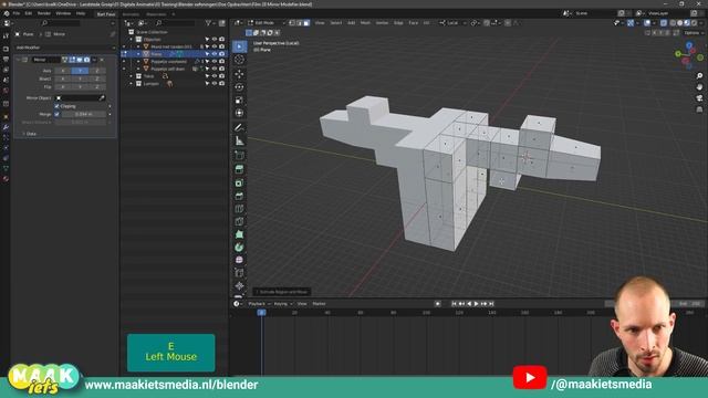 Blender #29 Spiegelen met de Mirror Modifier смотреть онлайн