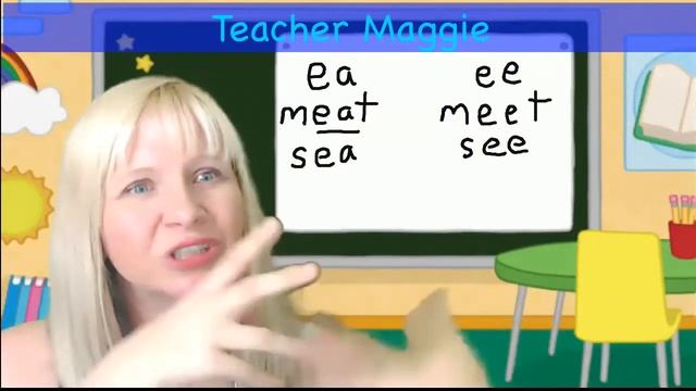 EE And EA Phonics Lesson With Teacher Maggie