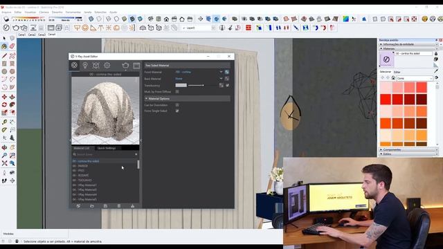 Como configurar cortina no V-ray? смотреть онлайн