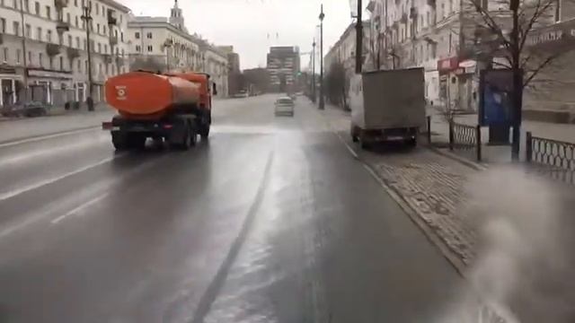 Уборка улиц в Железнодорожном районе