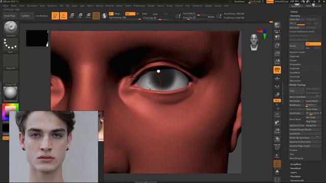 zbrush basic head sculpt for Beginners... смотреть онлайн