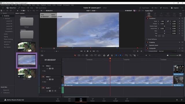 DaVinci Resolve FUSION /// Урок 3 // Часть 1 / Сохранение разрешения клипа смотреть онлайн