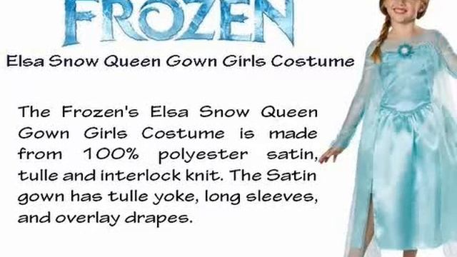 Frozen's Elsa Snow Queen Gown Girls Costume