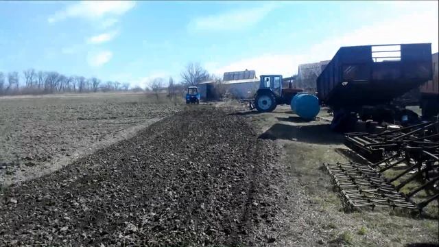 МТЗ 82.1 БОРОНОВАНИЕ \  MTZ 82.1 Harrowing
