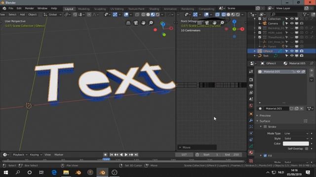 Fonts to Grease Pencil - Blender 2.8 смотреть онлайн