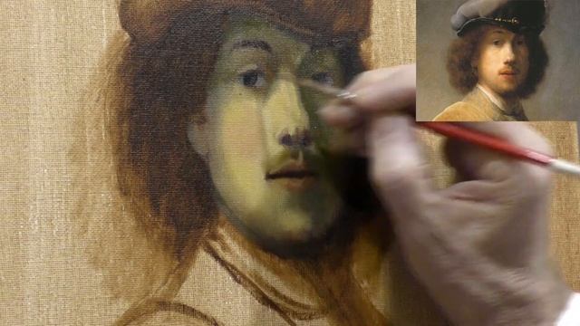 #37 A Study of 'Rembrandt with Beret and Feather', in Time Lapse смотреть онлайн
