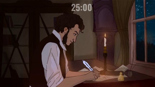 25/5 POMODORO Timer - 📚-Учись вместе с Пушкиным | STUDY WITH PUSHKIN