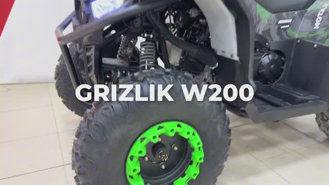 Подростковый бензиновый квадроцикл MOTAX GRIZLIK W200 Зеленый камуфляж смотреть онлайн