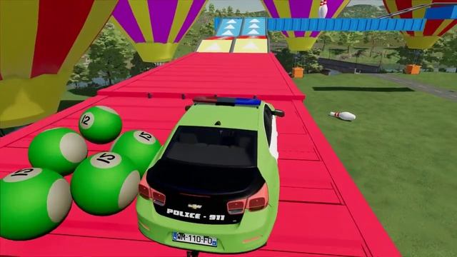 CHEVROLET, DODGE, DACIA, AUDI, VOLKSWAGEN ALL POLICE CARS TRANSPORTING WITH TRUCKS! FS22