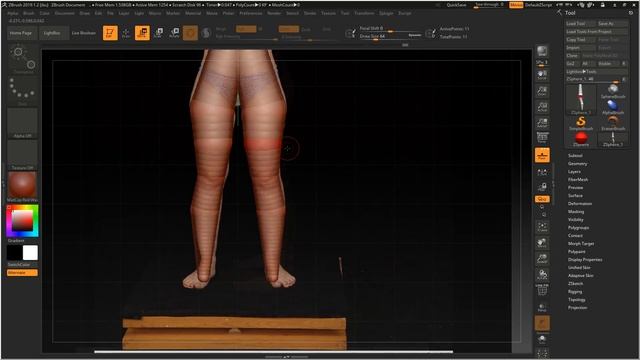 Zbrush (ep.1/10) - Setting Up Reference & Body Modelling (lower body & legs) basics смотреть онлайн