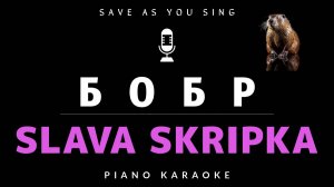БОБР, если бы был глубокой балладой - SLAVA SKRIPKA -  караоке на пианино со словами