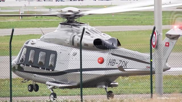 AgustaWestland AW139 Landing & Take-Off Heliport Zurich - Awesome Sound - DC Aviation