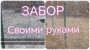 Забор из сетки рабицы ///Забор своими руками