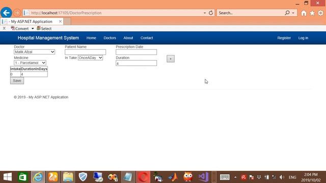 Lecture#7 Hospital Management System Prescription of Doctor ASP.NET Forms Urdu/Hindi смотреть онлайн