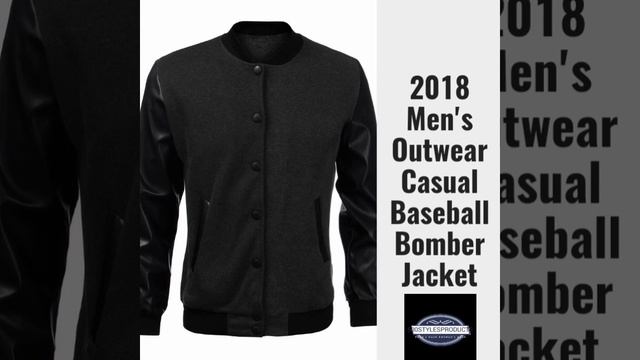 2018 Men's Outwear Casual Baseball Bomber Jacket смотреть онлайн