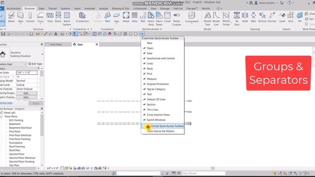 Autodesk Revit 2022 Tutorial Latest User interface Quick Access Toolbar Customize Revit Beginners смотреть онлайн