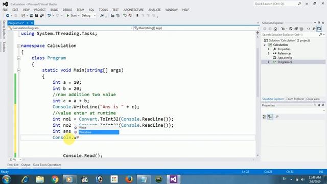 convert int value with c# | calculation using C# | string to int c# | c sharp tutorial | c# tutoria смотреть онлайн