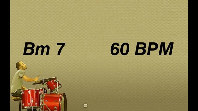 Drumless BossaNova Backing Track 60 Bpm Bm7