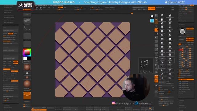 Sculpting Organic Jewelry Designs with ZBrush - Nacho Riesco Gostanza - ZBrush 2022 смотреть онлайн