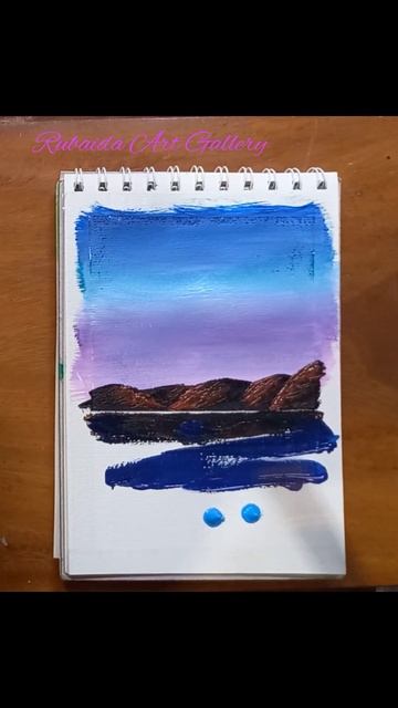 Beautiful Lake😍 | Relaxing acrylic painting 😌 #Shorts смотреть онлайн
