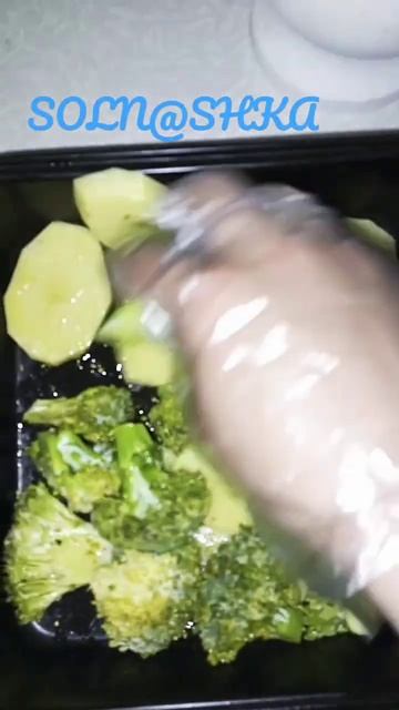 Брокколи 🥦 и Картошка 🥔 в духовке 🌼с оливковым 🌼маслом 👌🌼