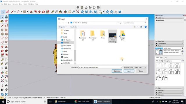Autocad files into Sketchup смотреть онлайн