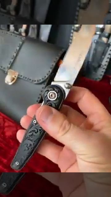 складной нож Байкер с новыми накладками на рукояти смотреть онлайн