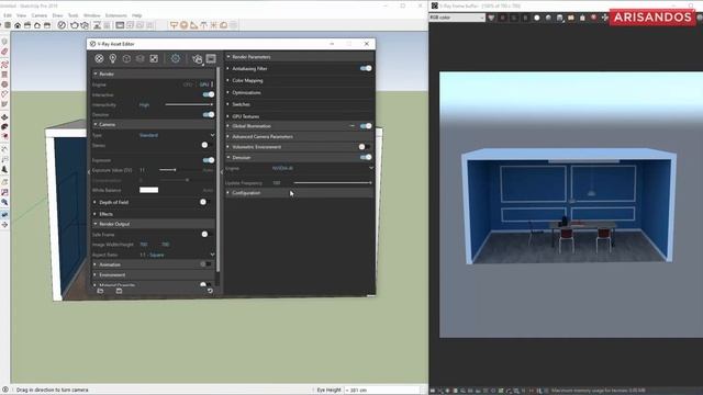 Render Model Sketchup Detail dengan AI Denoising GPU смотреть онлайн