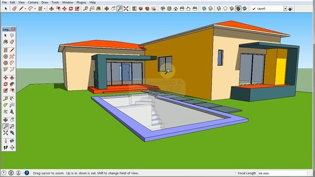 SketchUp 10 Sol, zoom, crear recorridos y video смотреть онлайн