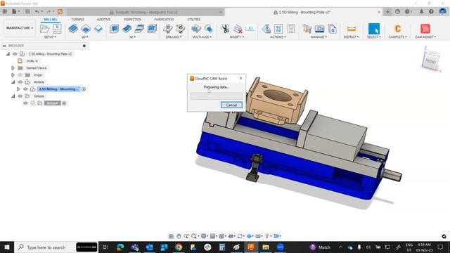Fusion 360 CloudNC CAM Assist смотреть онлайн