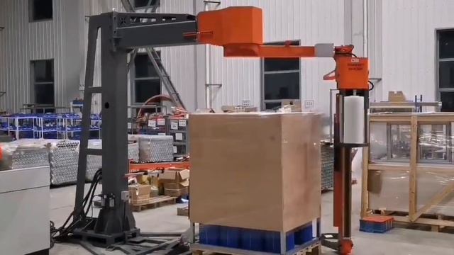 New series Smart Wasp X1000amp Fully automatic rotary arm pallet wrapping machine смотреть онлайн