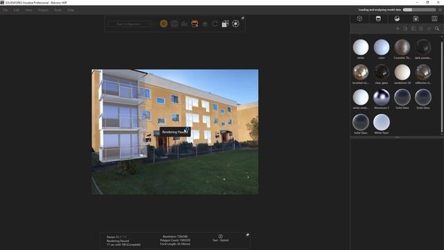 SOLIDWORKS Visualize - Outdoor Balcony Render Setup смотреть онлайн