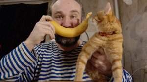 ужин банан с котом. с наступающей Пасхой. мукбанг. обжор. еда на камеру. диета. пост. шизофрения.