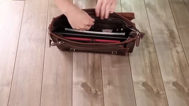 The Daily - Leather Laptop Messenger Briefcase for Men - Vintage Satchel Bag смотреть онлайн
