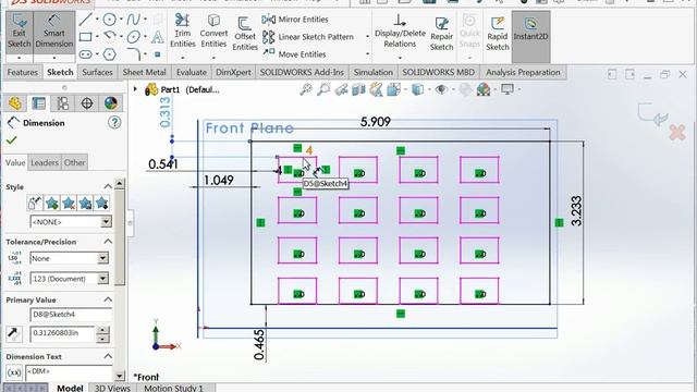 Solidworks Linear Patterning смотреть онлайн