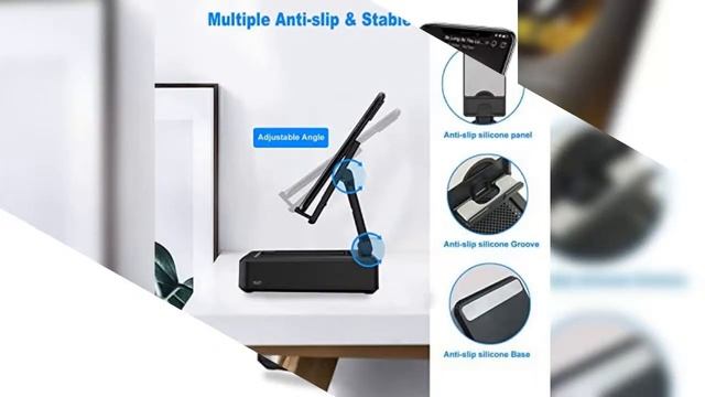 Cell Phone Stand With Wireless Bluetooth Speaker And Anti-Slip Base  Surround Sound Perfect For Hom