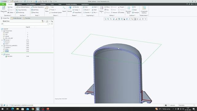 Pressure Loads tutorial in Creo Simulate смотреть онлайн