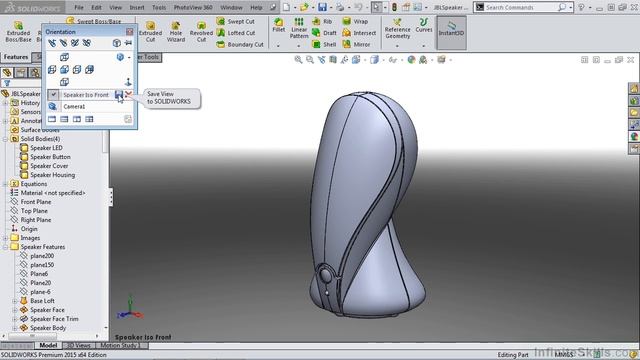 SolidWorks - Rendering and Visualization Tutorial | Saving A View смотреть онлайн