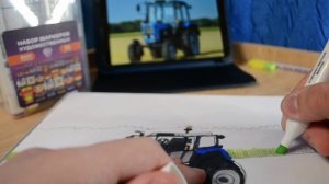 Нарисавал трактор беларус