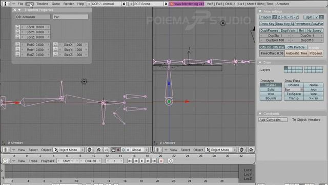 Dasar - Dasar Pembuatan Animasi menggunakan Blender 3D versi 2.41 bagian 20 : IK Solver Lengan смотреть онлайн