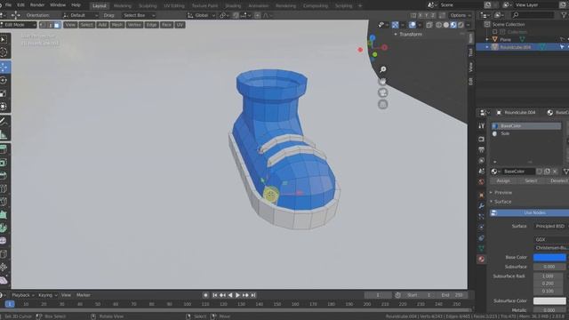Stylized Low Poly Sneakers Shoes in Blender 2.8 Beginner Tutorial- 3D Modeling and Rendering Proces смотреть онлайн